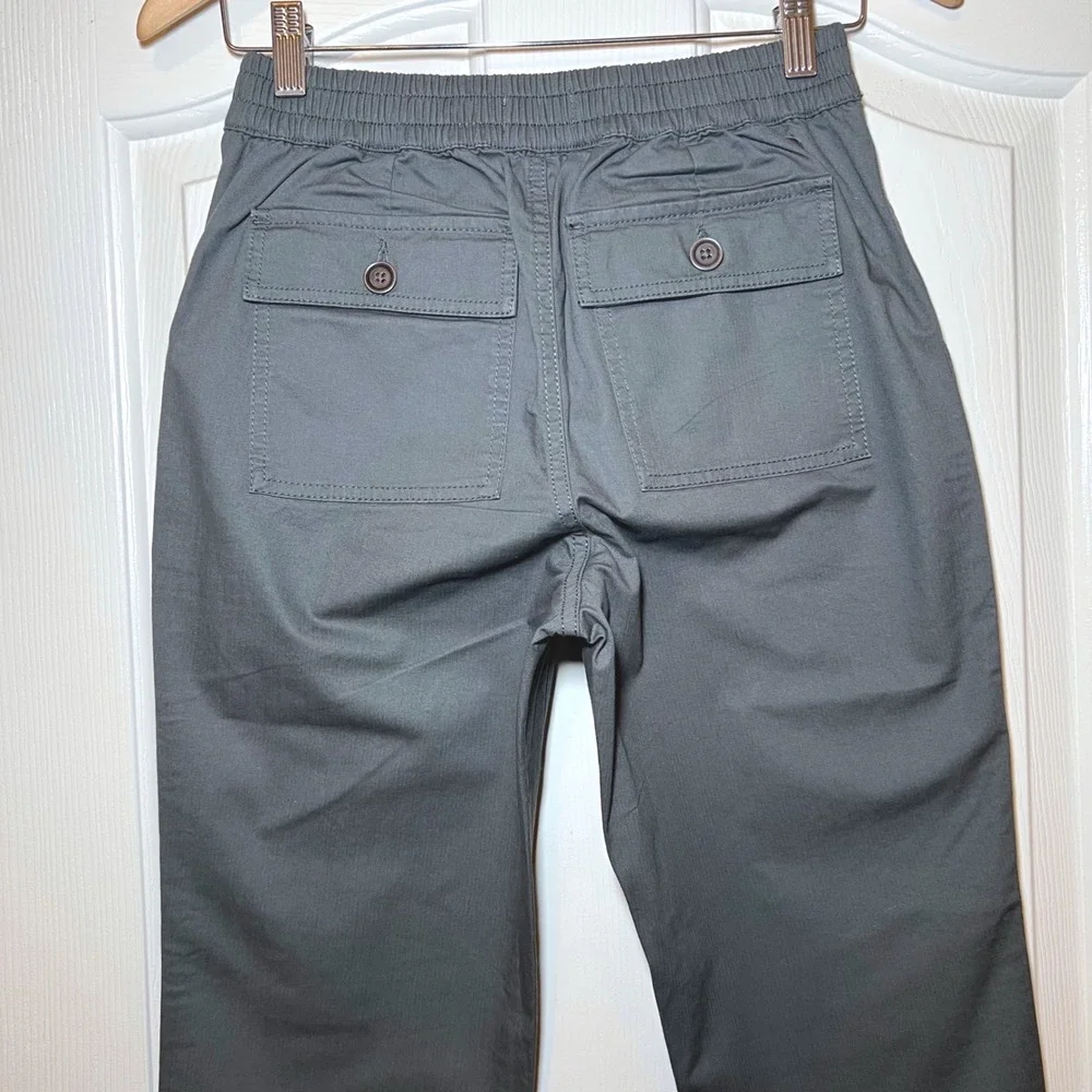 Pact Organic Cotton Twill Ankle Zip Joggers Charcoal Hiking Utility Pants XS